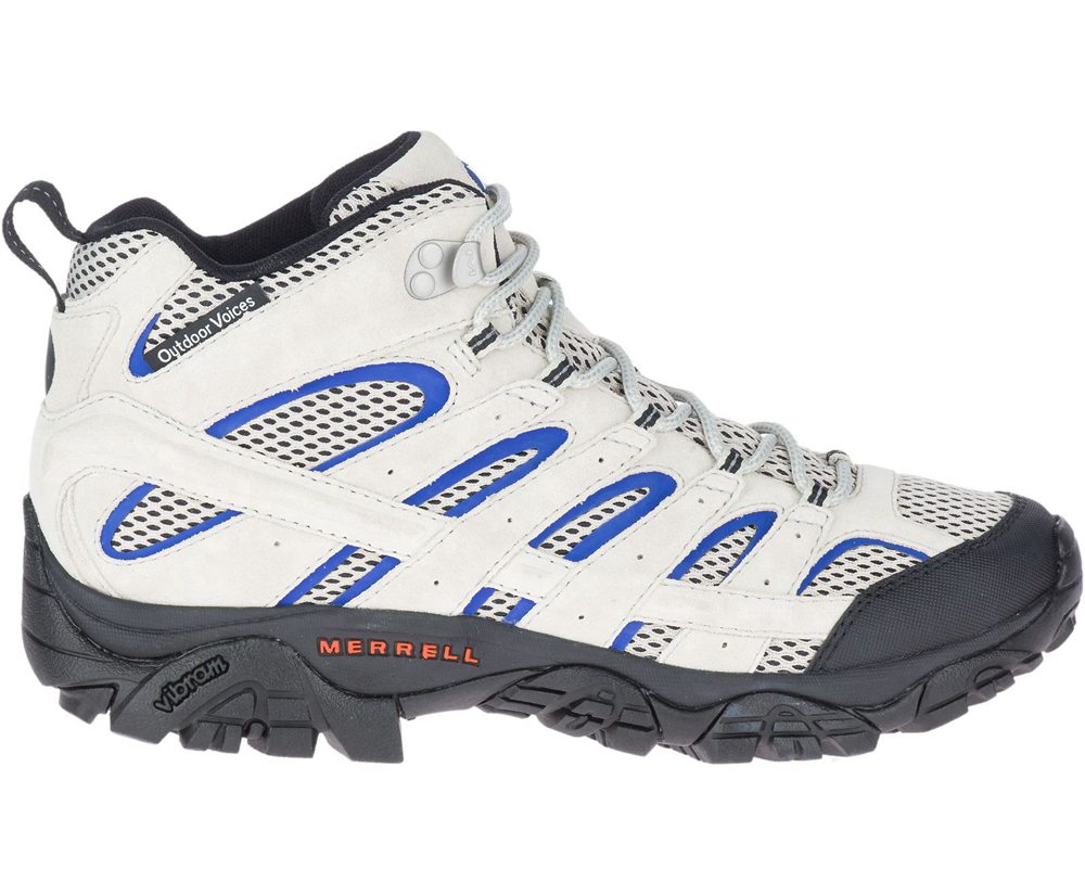Merrell Hiking Boots White - Moab 2 Mid Ventilator X Outdoor Voices - Mens 68DELIBOM